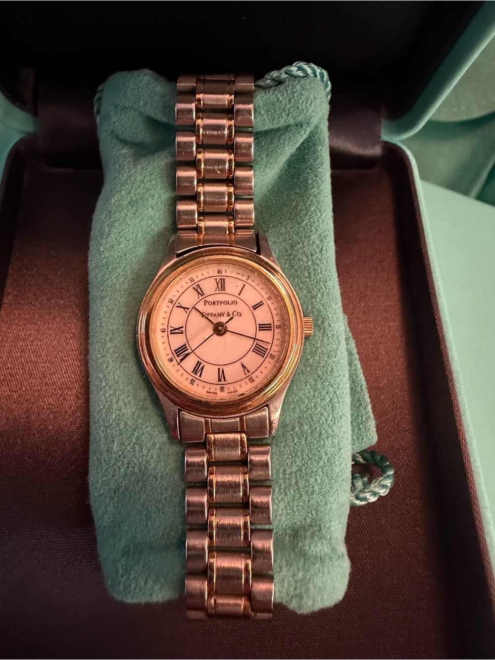 Tiffany & Co. Two-Tone Silver and Gold Ladies Bracelet Watch